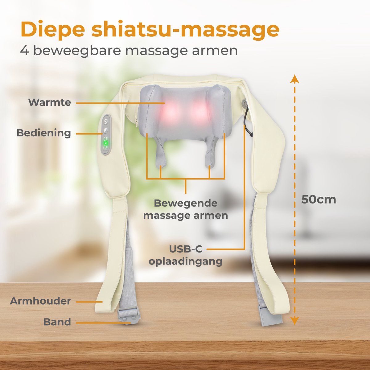 Nuvance Draadloos Massagekussen met Verwarming - afbeelding 2