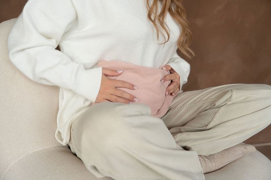 Janneke's Warmtesjaal - pouf - long - graines de lin - housse lavable - rose nude