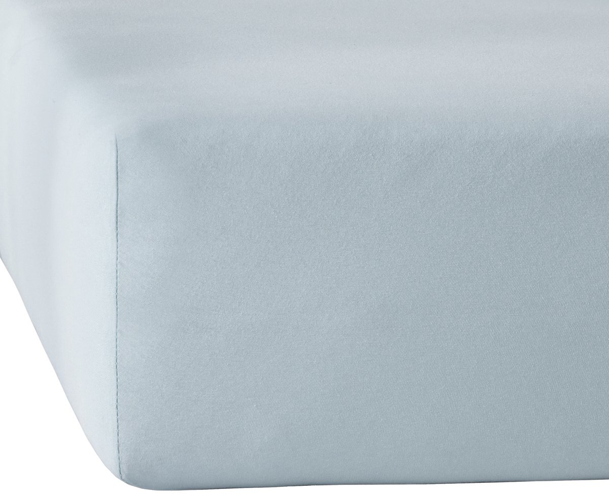 De Witte Lietaer Hoeslaken Elena Stone Blue - 180 x 200/220 x h 30 - Katoen Jersey