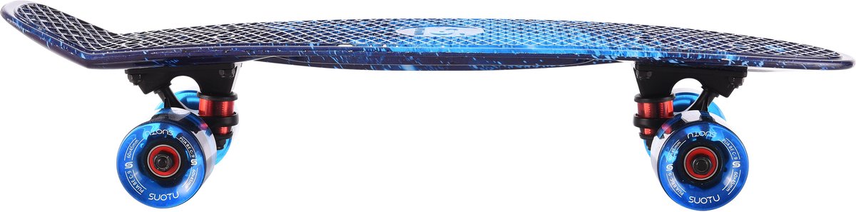 Suotu Skateboard - Skateboard Jongens - ABEC-9 - Wielen met LED-verlichting - Tot 50 kg - Skateboard Meisjes – Skateboard Volwassenen - Sterrenhemel Blauw II — afbeelding 4