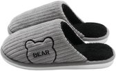 Herfst/Winter Binnen Pantoffels van Katoen - Zachte en Warme Pantoffels voor Heren - Schattige Cartoon Katoenen Pantoffels voor Heren - Antislip Katoenen Pantoffels voor Thuis - Maat 44/45 - Geschikte voetlengte 25 cm - Meet uw voetlengte op