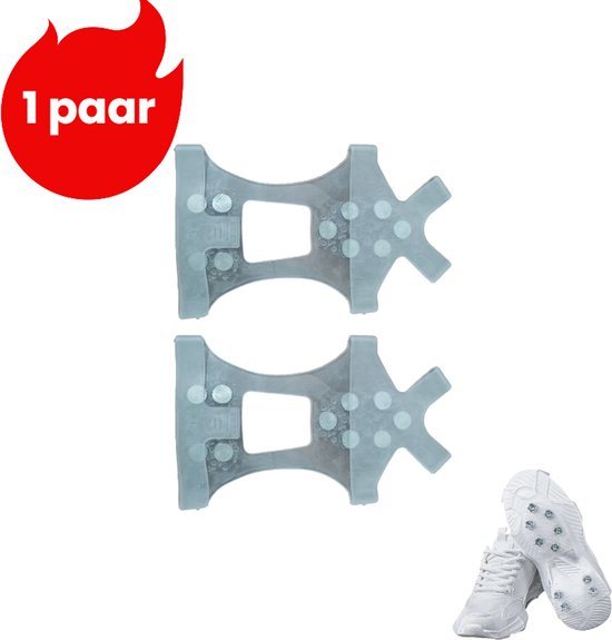1 paar - Antislip schoenovertrekken voor buiten - Valbestendige en slijtvaste spikes voor bergbeklimmen - Stijgijzers voor sneeuw en ijs - Geschikt voor voetlengtes van 25 cm tot 28 cm - Wit