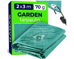 KADAX Garden Tarpaulin, Tissue Tarpaulin in 4 maten, UV-gestabiliseerde deksel tarpauline, beschermende zeilen met oogjes, waterdichte all-purpose zeil voor peiling, tuinmeubilair (2 x 3 m)