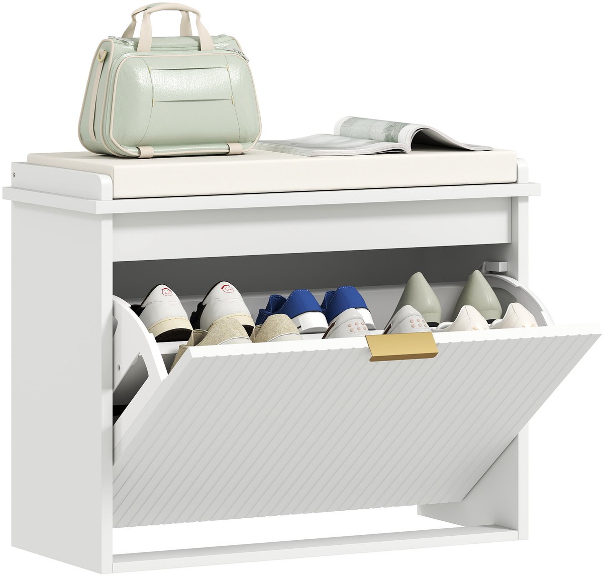 HOMCOM-Schoenenbank-MDF-62x26x47,5cm-Wit