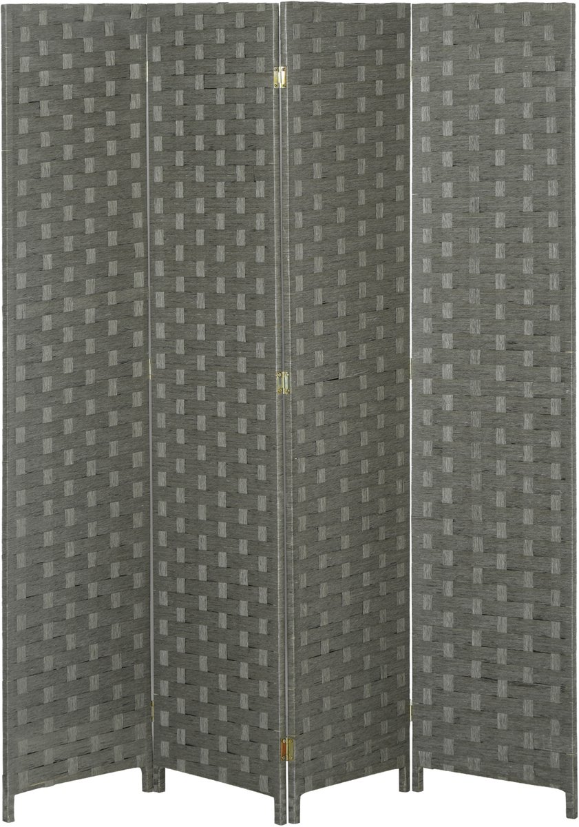 HOMCOM-Privacyscherm-Papier-159,5x169,5x1,6cm-Grijs