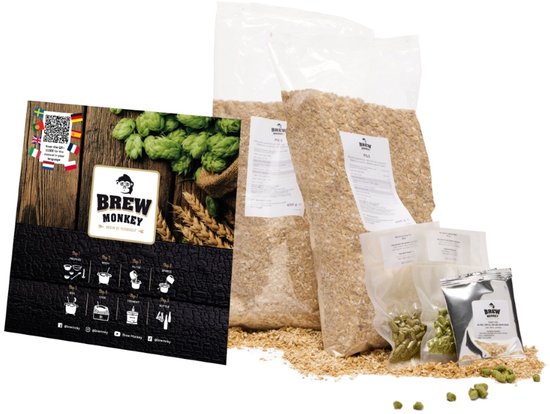 Brew Monkey Basis IPA - Bierbrouwpakket - Zelf Bier Brouwen Bierpakket - Gadgets Mannen - Verjaardagscadeau voor Mannen - Origineel bier Cadeau - Verjaardag cadeau
