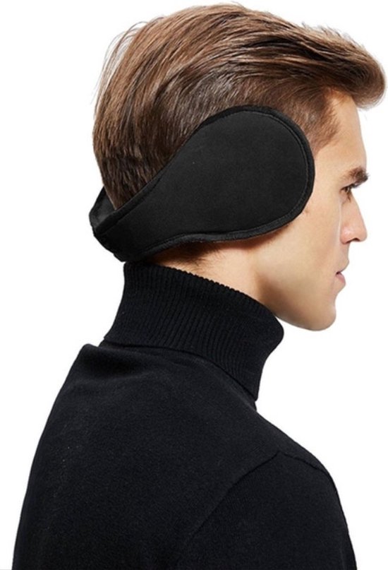 BukkitBow - Cache-oreilles souples Zwart - Cache-oreilles d'hiver confortables - Cache-oreilles chauds et ajustables pour la Marche et le Vélo - Zwart