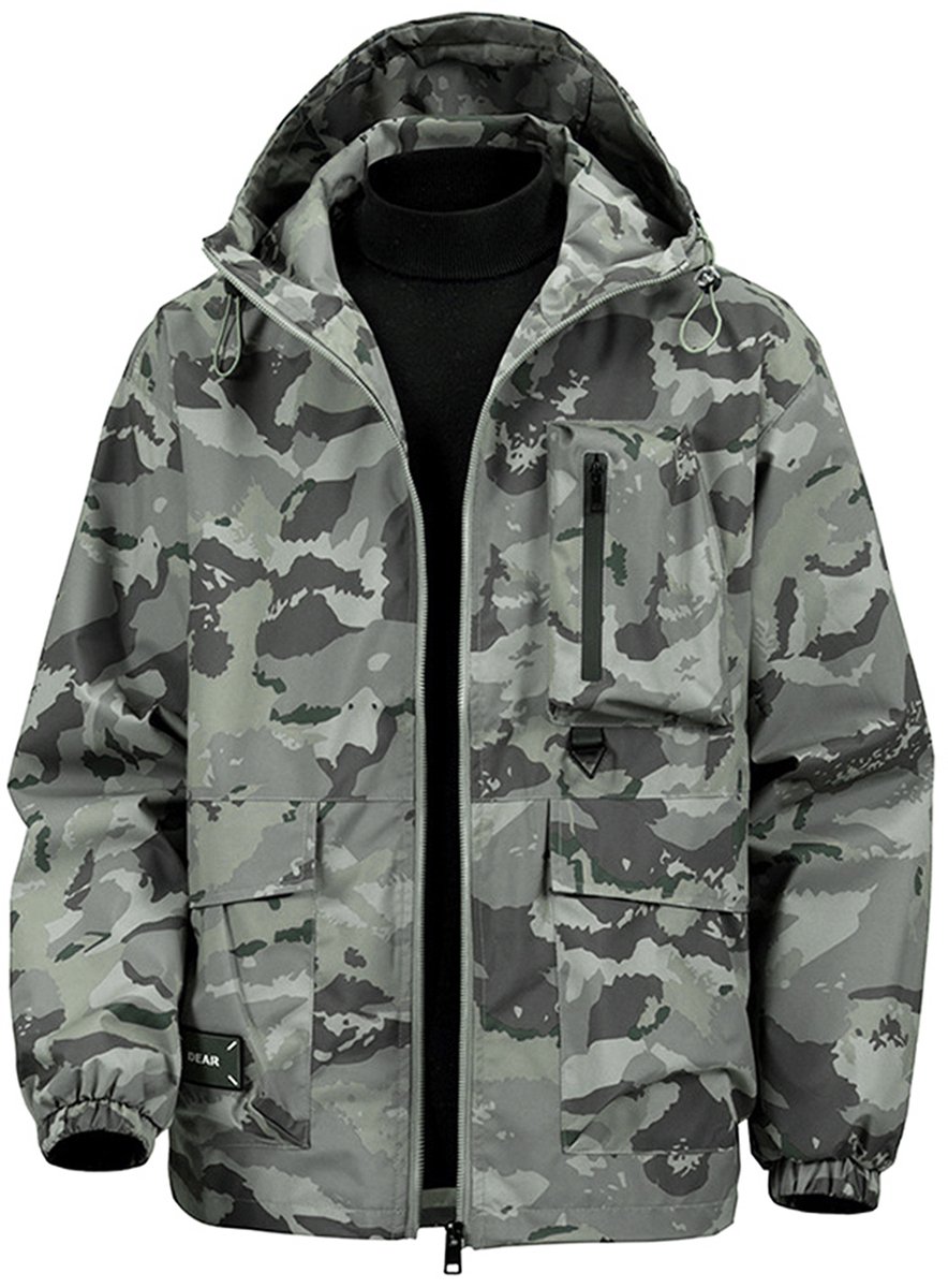 YOUTHUP Heren Jack - Camouflage en Waterafstotend jas - S