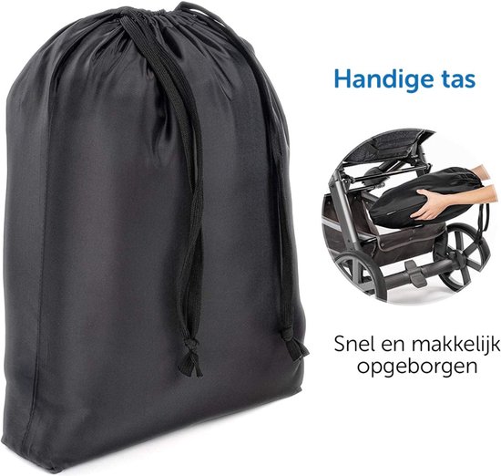 Voetenzak Kinderwagen - Winterzak Buggy - Warm Blijven - Waterafstotend Materiaal - 100 cm - Grijs — afbeelding 5