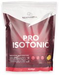 Een zak Neapharma Pro Isotonic poeder in sinaasappel smaak.