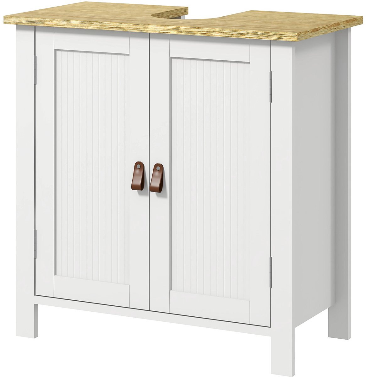 Kleankin-Badkamermeubel-Hout-60x30x60cm-Wit
