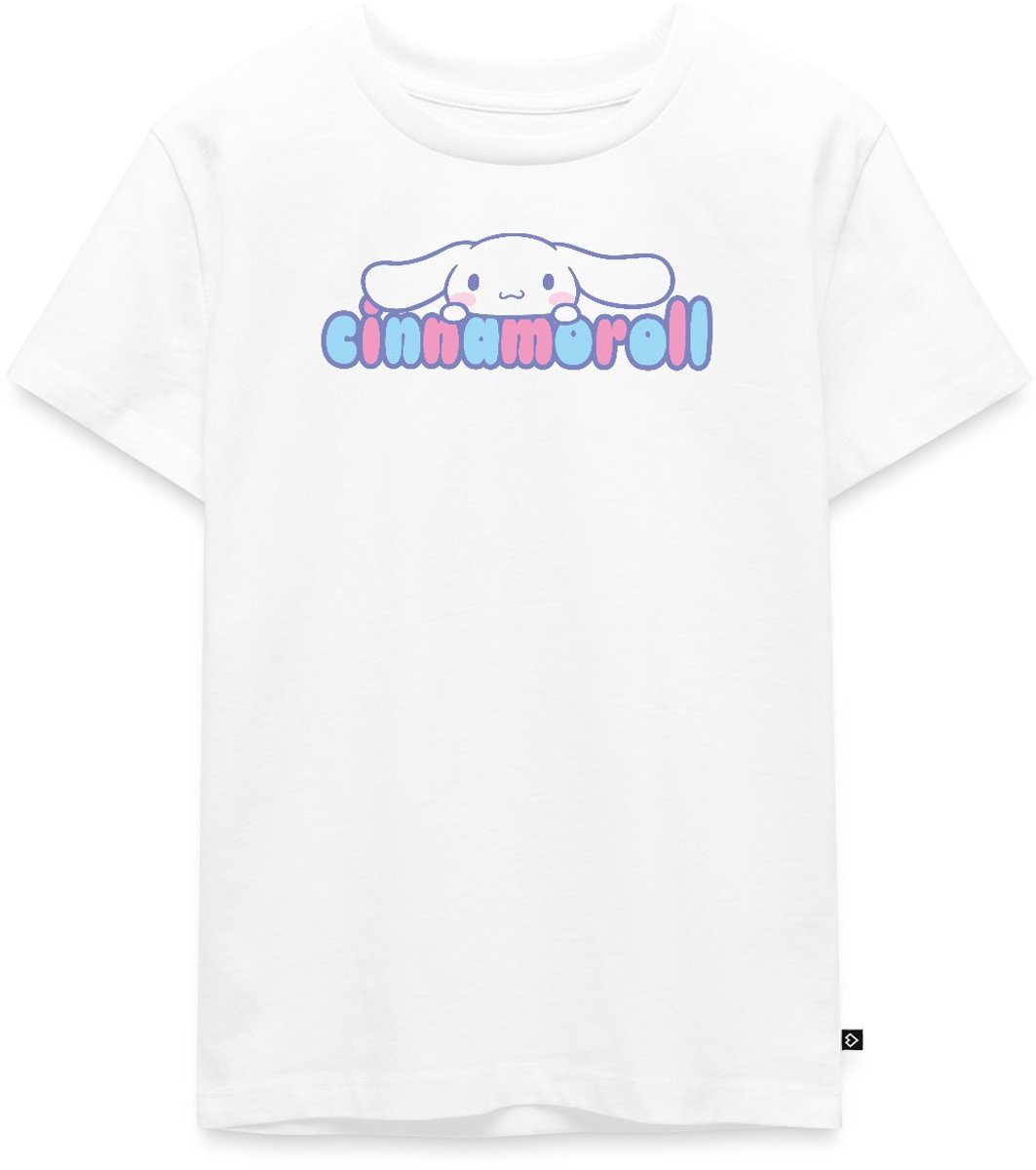 Cinnamoroll Gluurt Over De Letters Premium T Shirt Kinderen