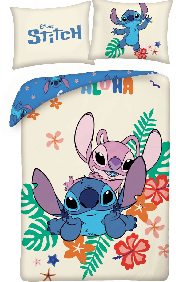 Stitch Dekbedovertrek Aloha Angel 140 x 200 cm - katoen