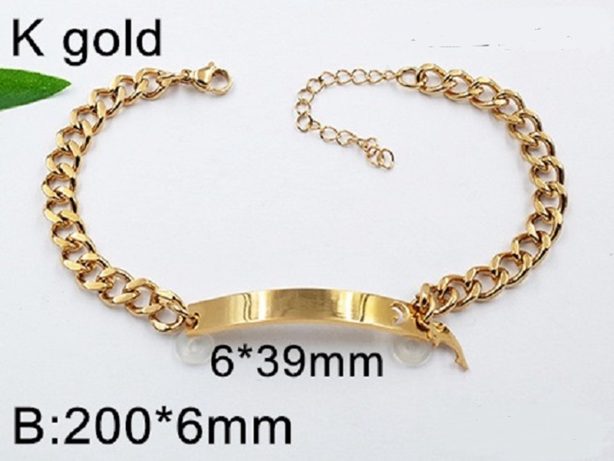Armband 4595 - GRATIS graveren met naam-(Lees beschrijving aub)