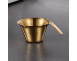 100 ml roestvrijstalen koffiemaatbeker met handvat - Goud