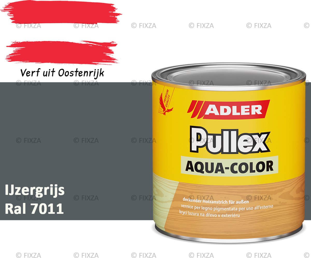 ADLER Pullex Aqua-Color Houtverf Buiten – IJzergrijs – 2,5 Liter – Watergedragen houtbescherming voor Buitenhout – Beschermt tegen Schimmel en Algen