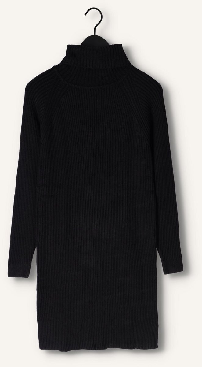 Minus Ava Knit Turtleneck Dress Dames - Jurk - Zwart - Maat L