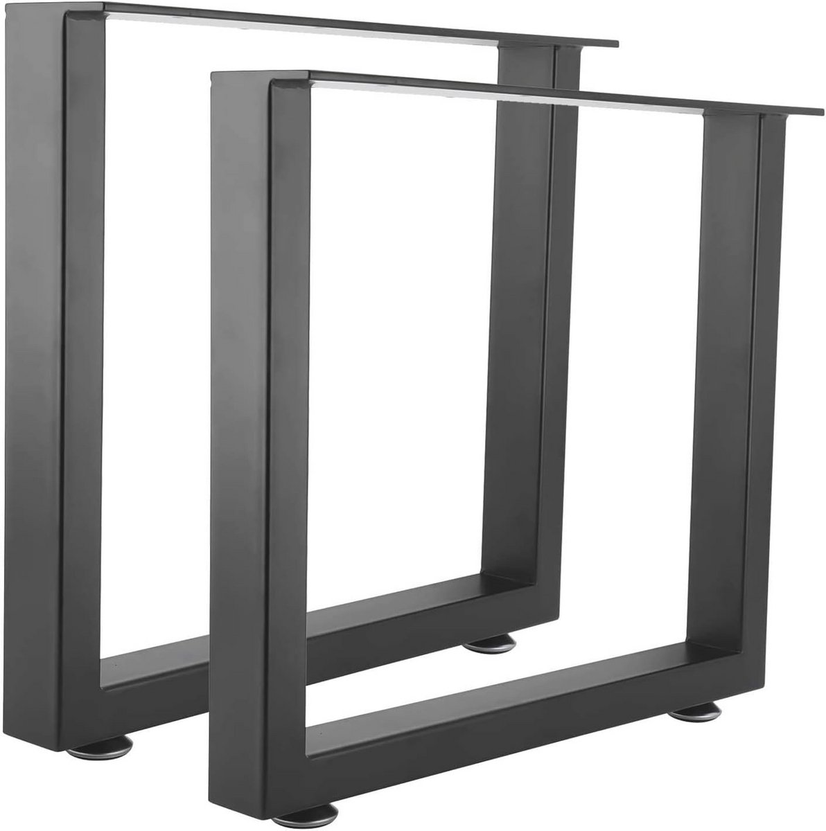 Industriële Tafel- en Bankpoten van RVS - 71CM Hoog Zwart voor Doe-Het-Zelvers