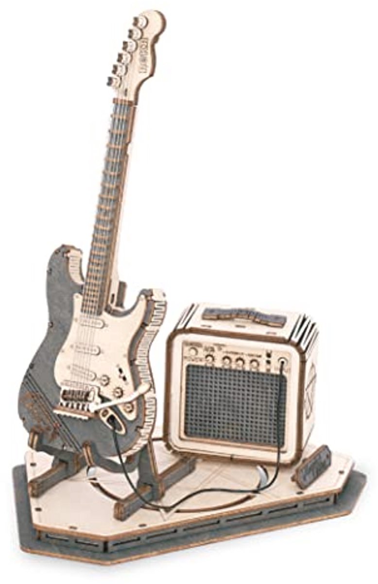 3D Houten Puzzels Gitaar Model Kits voor Volwassenen – Muziekinstrumenten Bouwen als Verjaardagscadeau