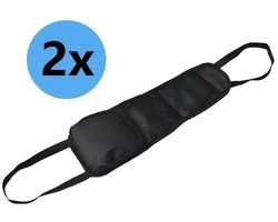 Auto opbergzakken - tweedelige set opbergzakken voor de zijkanten van de autostoel - met 3 zakken - net ophangtas voor de voorstoel - duurzame opbergtas voor de bekerhouder - geschikt voor alle automodellen - 42*14cm -Zwart