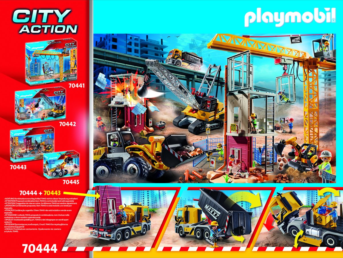 PLAYMOBIL City Action Vrachtwagen met wissellaadbak - 70444 — afbeelding 17