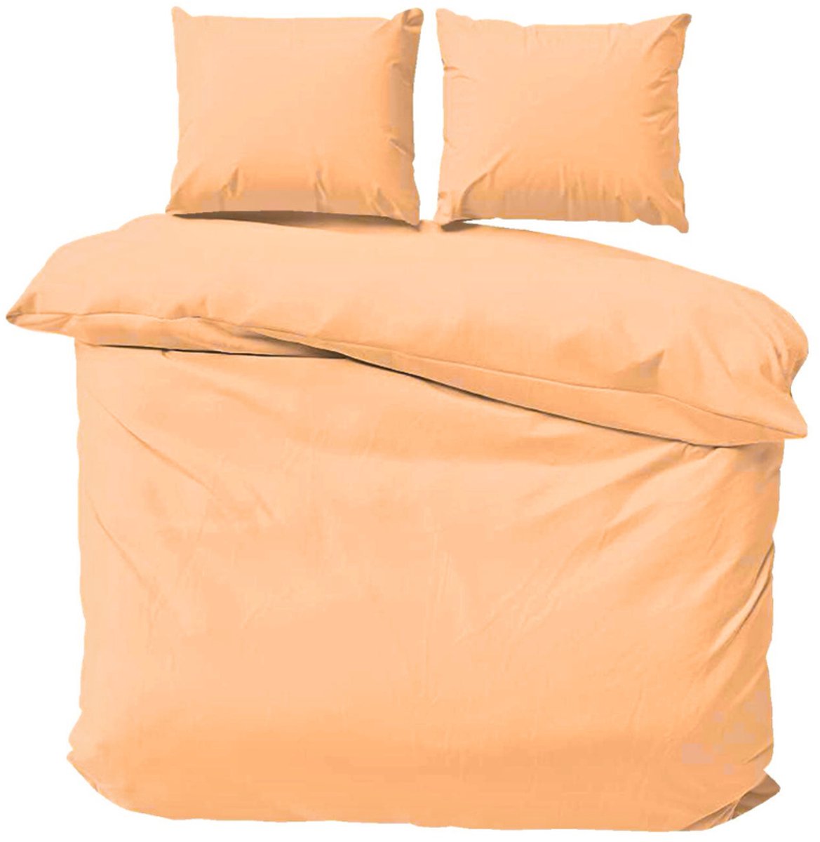 SweetSleeping Dekbedovertrek Effen - Modern - 240 x 220cm + 2 kussenslopen 60x70cm - Beige - 100% Zijdezacht Micropercal - Strijkvrij - Krimpvrij