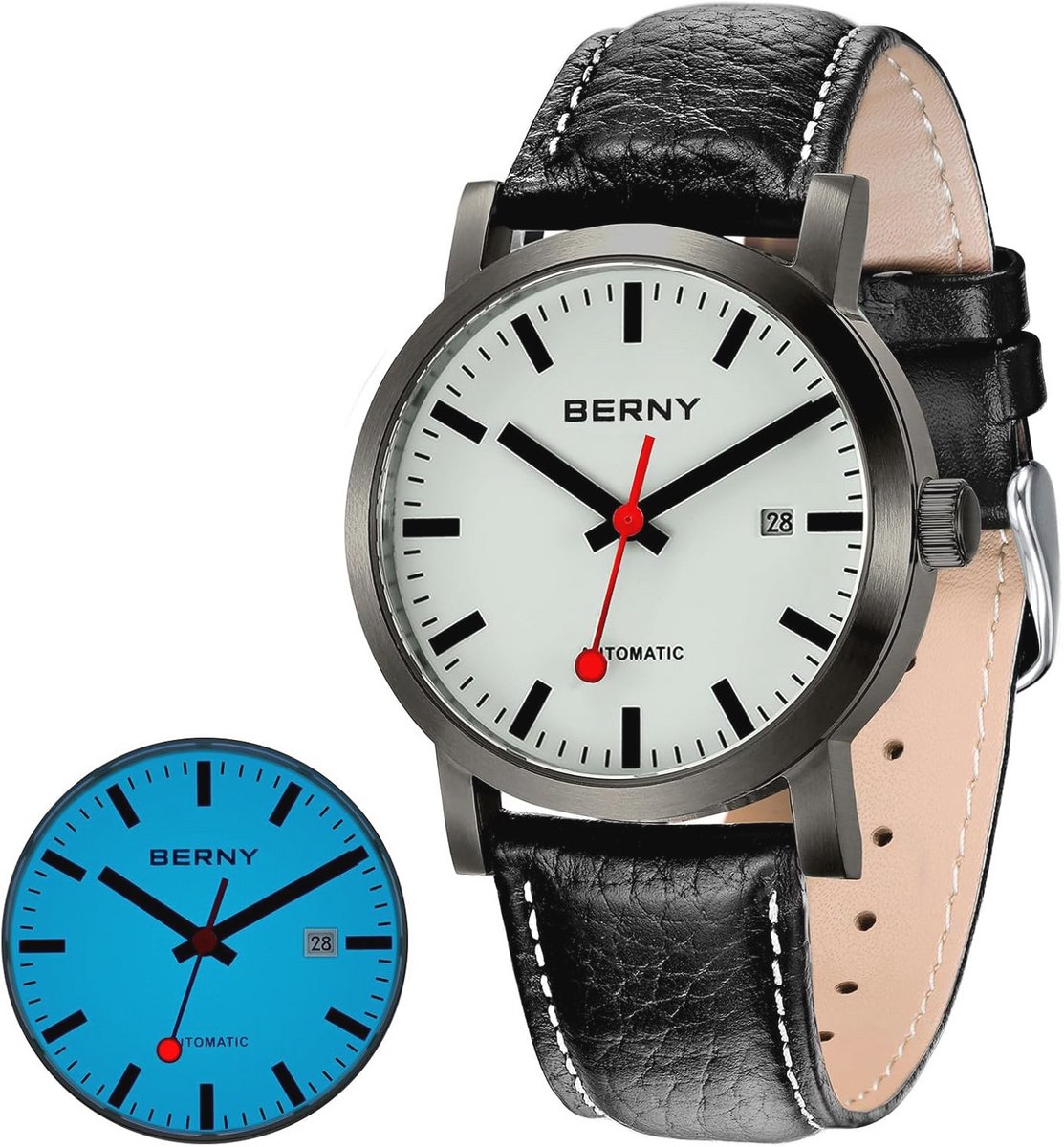 Heren Mechanisch Automatisch Horloge - Rvs, Waterdicht tot 5ATM, Luminous