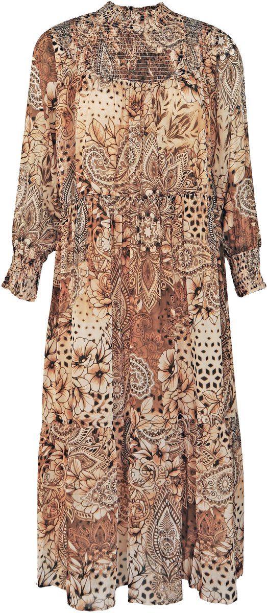 Princess goes Hollywood - bruine paisley jurk - maat 36