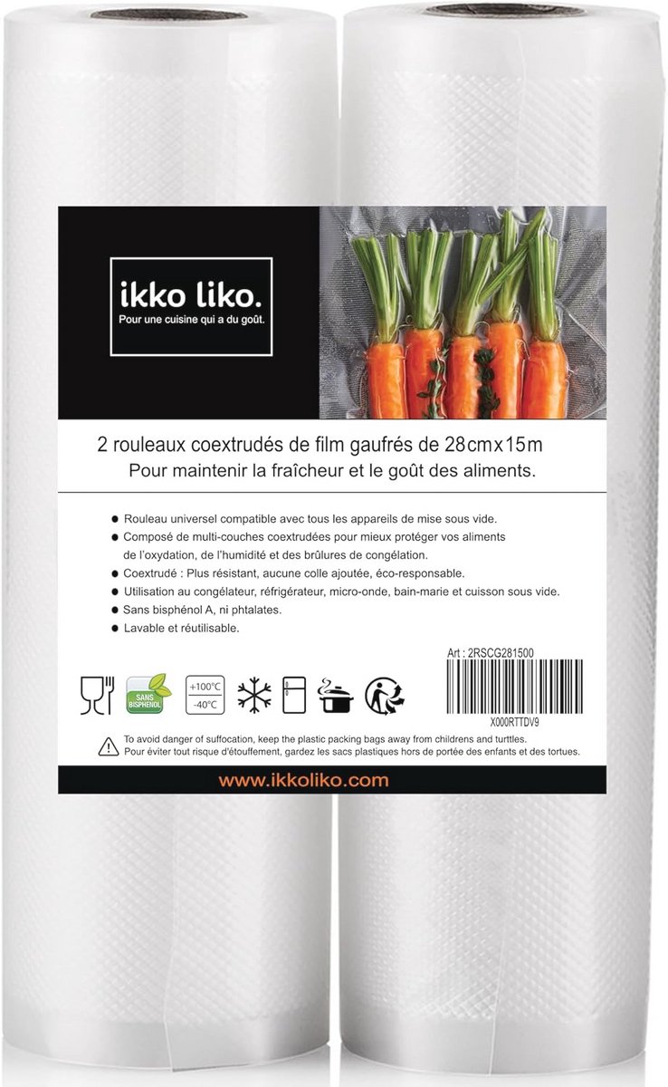 Vacuümfolie rol 28 cm x 15 m - Efficiënte opbergoplossing voor levensmiddelen