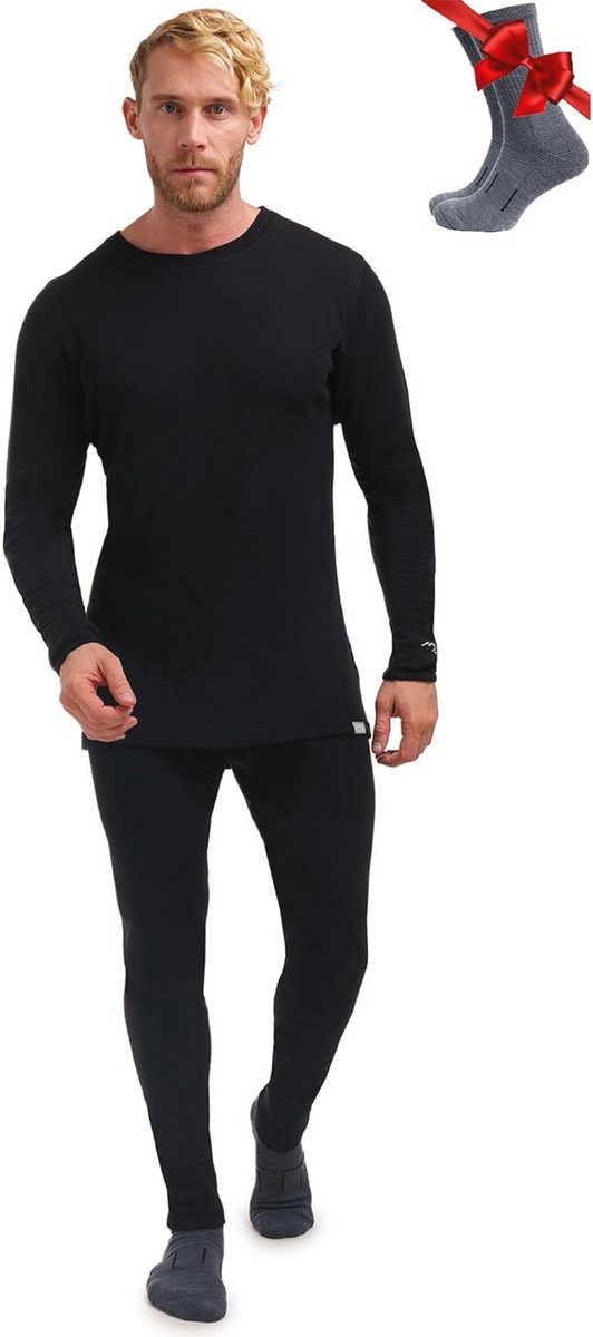 Set van thermokleding voor heren van merinowol – licht en middelzwaar Set van thermokleding voor heren van merinowol – licht en middelzwaar