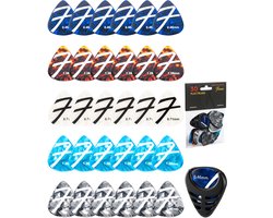 Finesse Celluloid Plectrum voor Gitaar - 30 Stuks - met Plectrum Houder - Plectrums - Guitar Pick
