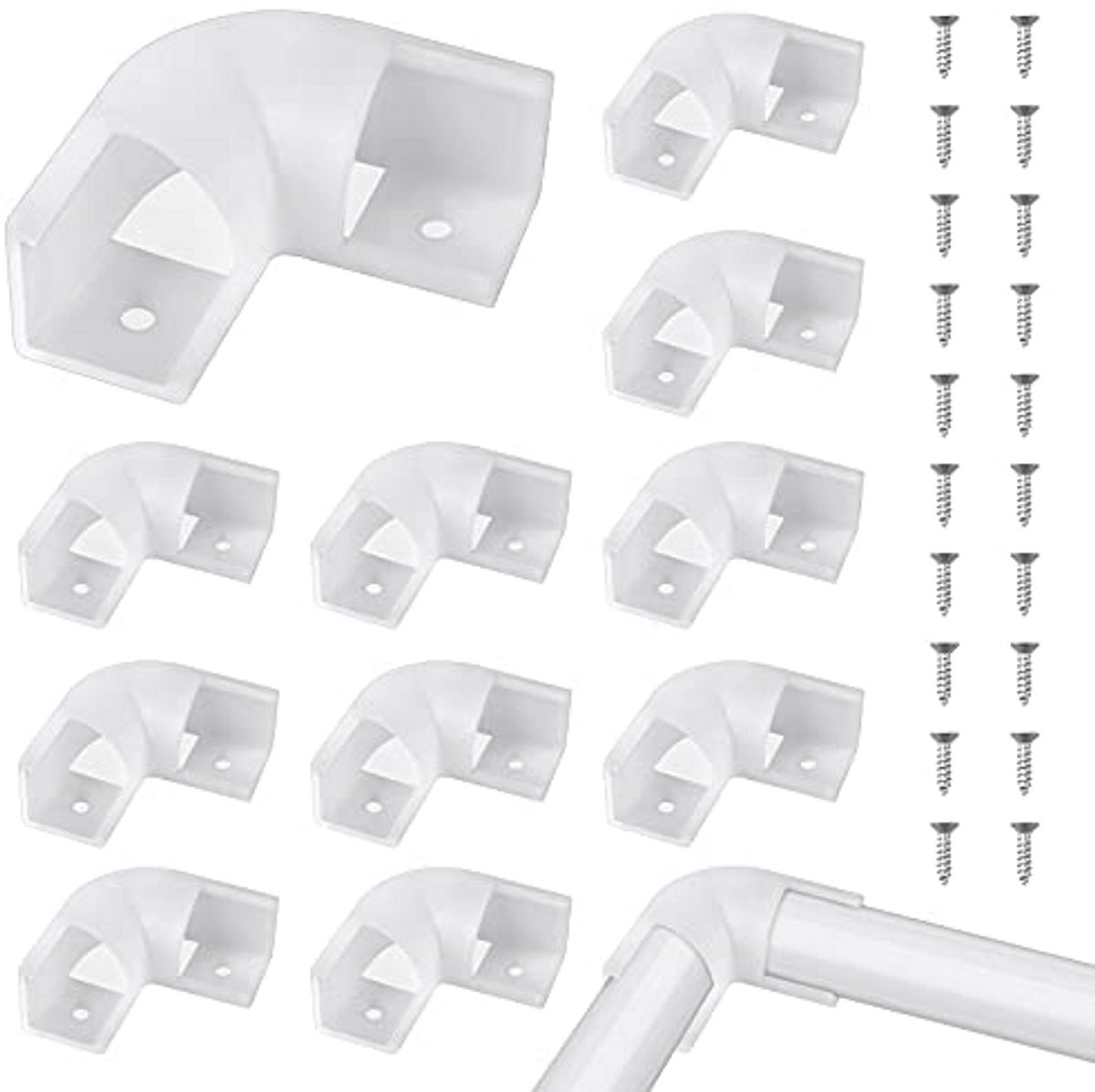 Lichtstripverbindingen - 12 Stuks L-vormige Connectoren voor Alu Strips