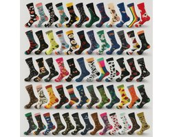 Set 3 paar Grappige / Vrolijke Sokken - Onze Size - Universeel - Goede Kwaliteit - Printjessokken - Elastische Sokken - Leuk Kado - Comfortabel - Ademend - Funny