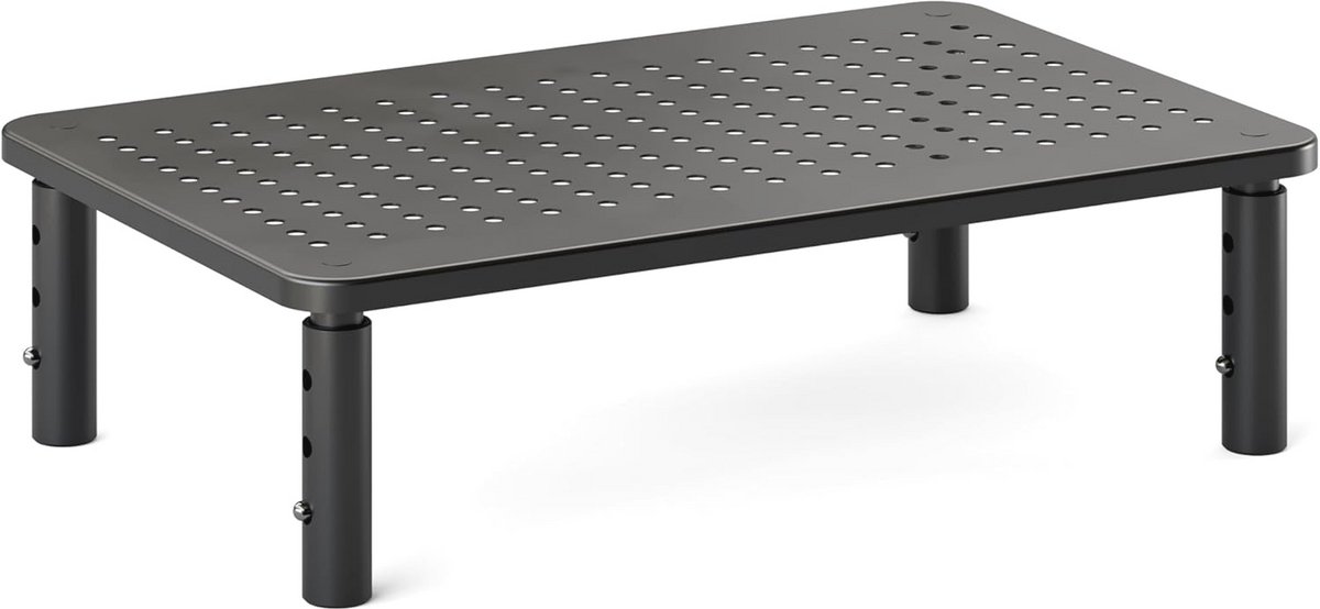 In hoogte verstelbaar monitor bovenframe met praktische plank en optimale ventilatie