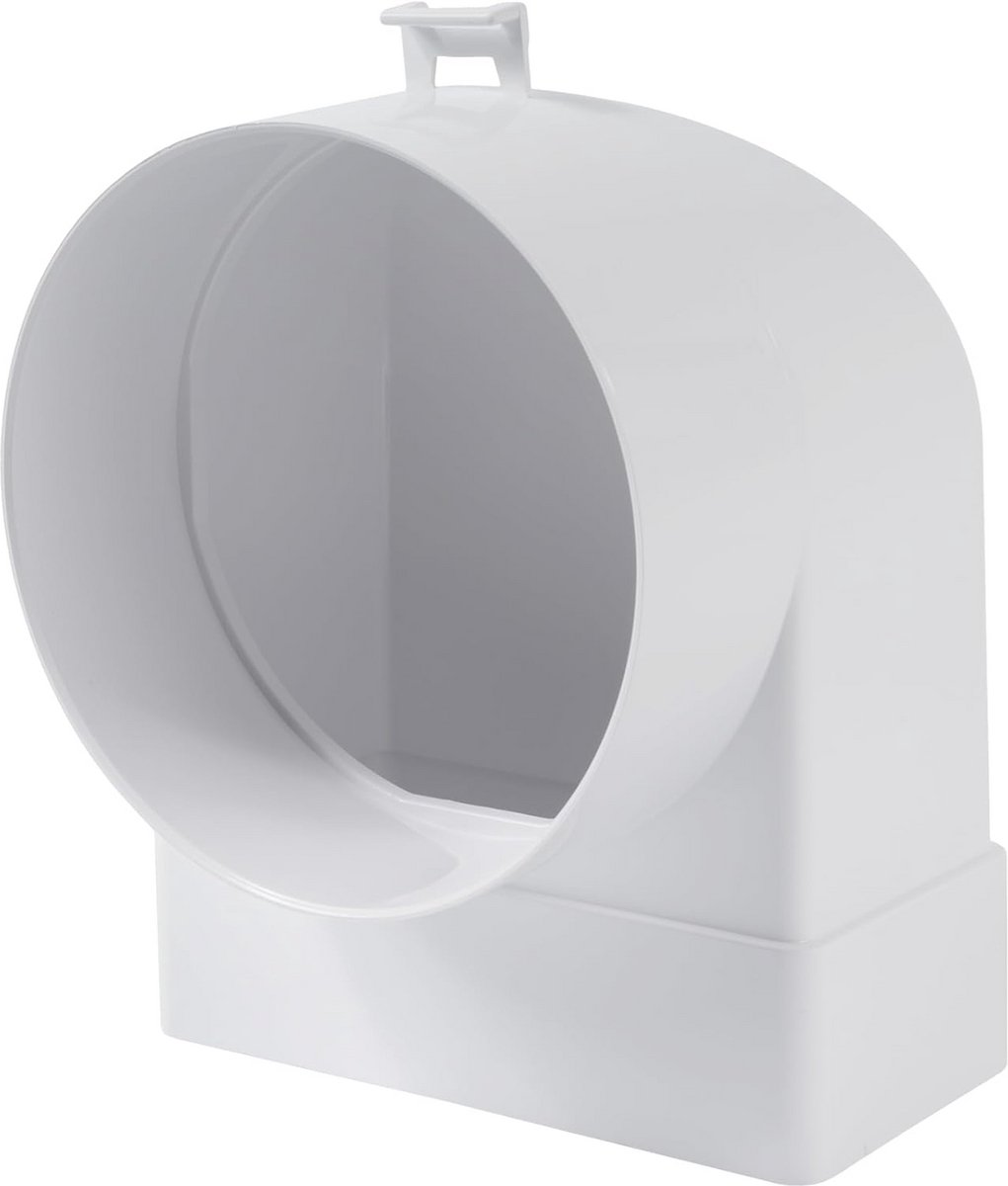 Rechthoekige 90° Hoekkanaalconnector 110 x 55 mm - Overgang naar Ø100 mm Buis voor HVAC-systemen - Ventilatieaansluiting voor Verwarming en Koeling