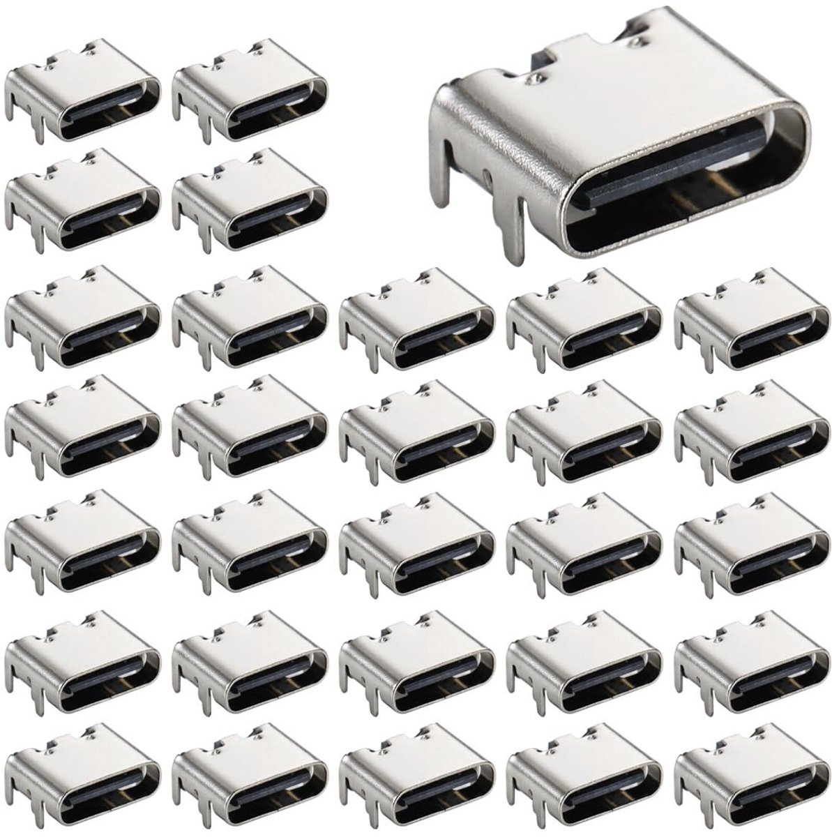E-Ambar - USB-C aansluiting voor PCB-ontwerp, 30 stuks, hoge stroom opladen