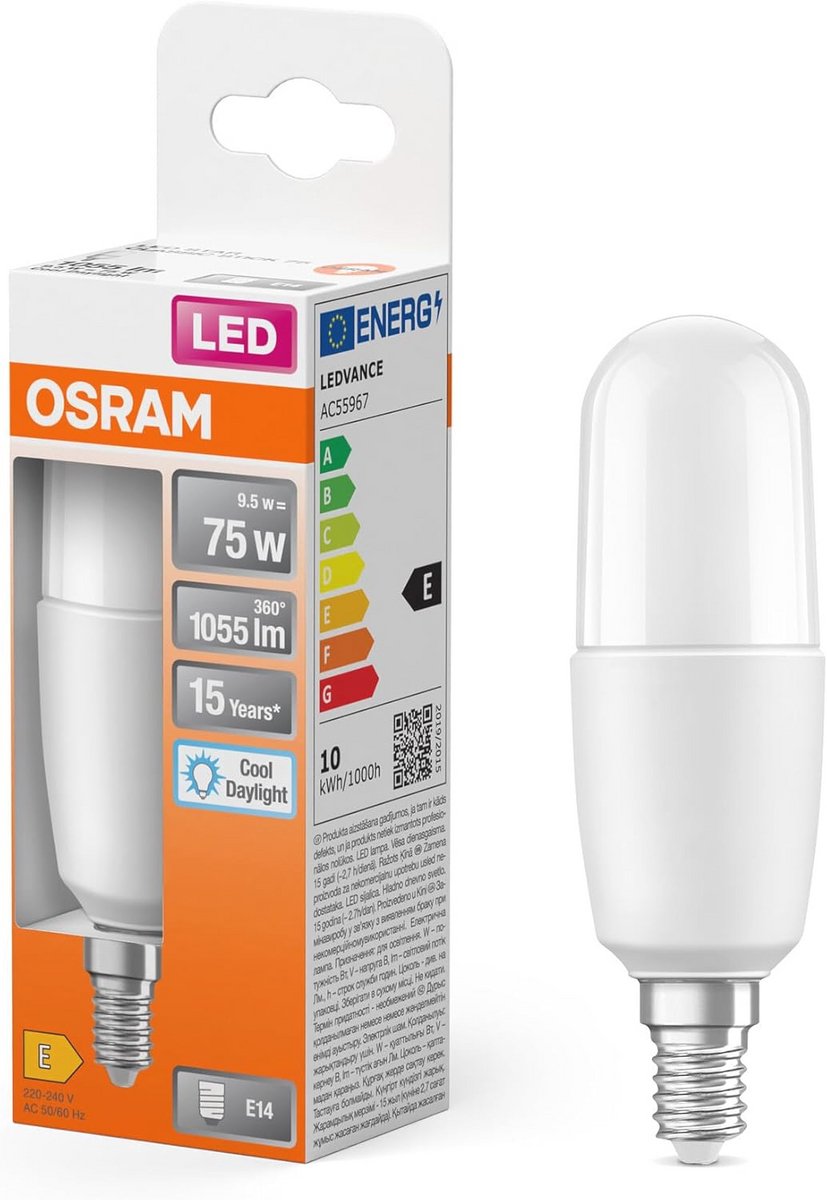 LED E14 Lamp 10W - Cool Daylight 6500K Vervangingslamp voor 75W Gloeilampen