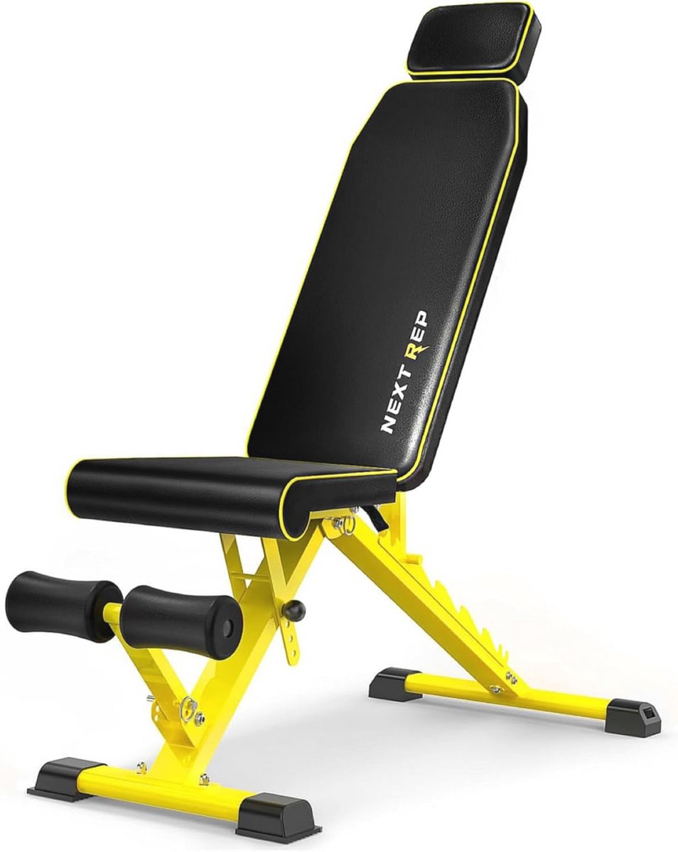 Verstelbare Gewichtsbank voor Krachttraining - 1000 lbs Snel Opvouwbare Fitnessbank voor Thuisgym