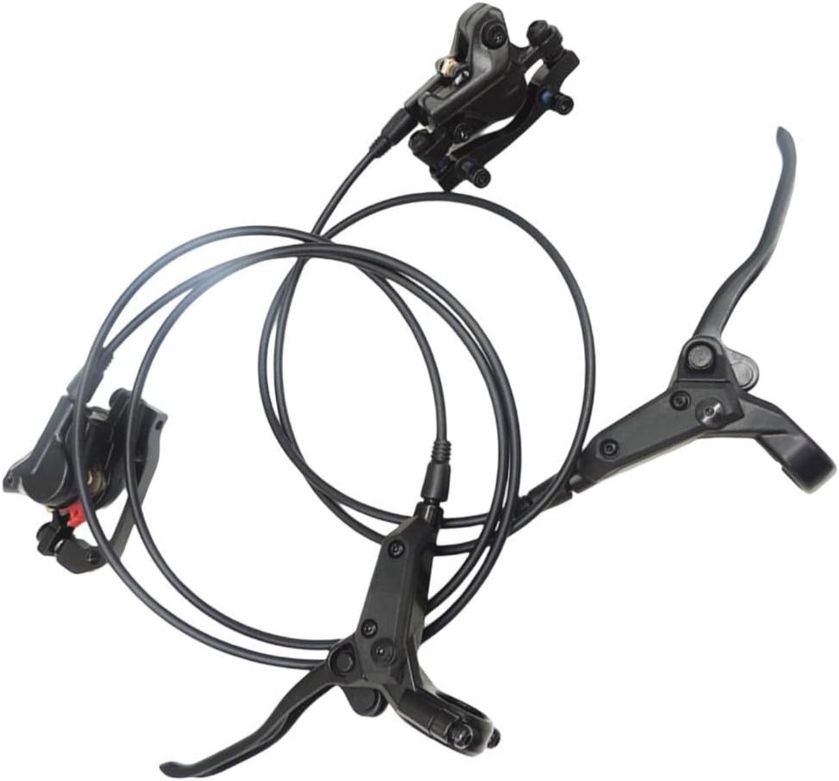 Hydraulische Schijfrem Set voor Mountainbikes en Fietsen - Aluminium Remhendels met Dubbele Zuiger Remklauwen 160MM