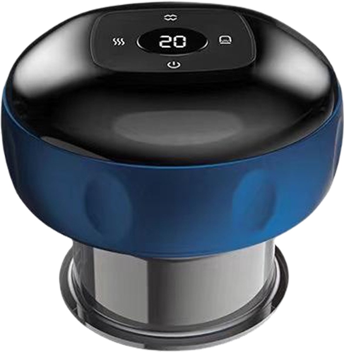Cupping Massager - 3-in-1 Elektrische Cupping Set - 12 Zuigkrachtniveaus - Met Afstandsbediening - Gerichte Pijnverlichting - Spierspanning en Bevordering van de Bloedcirculatie - Blauw