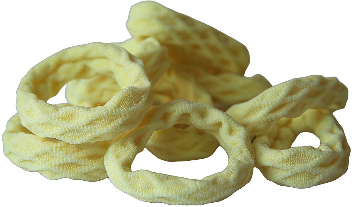 Hisa Haarelastiekjes Geel - 10-pack - Zachte Elastische Stof - Comfortabel voor Sport & Dagelijks Gebruik