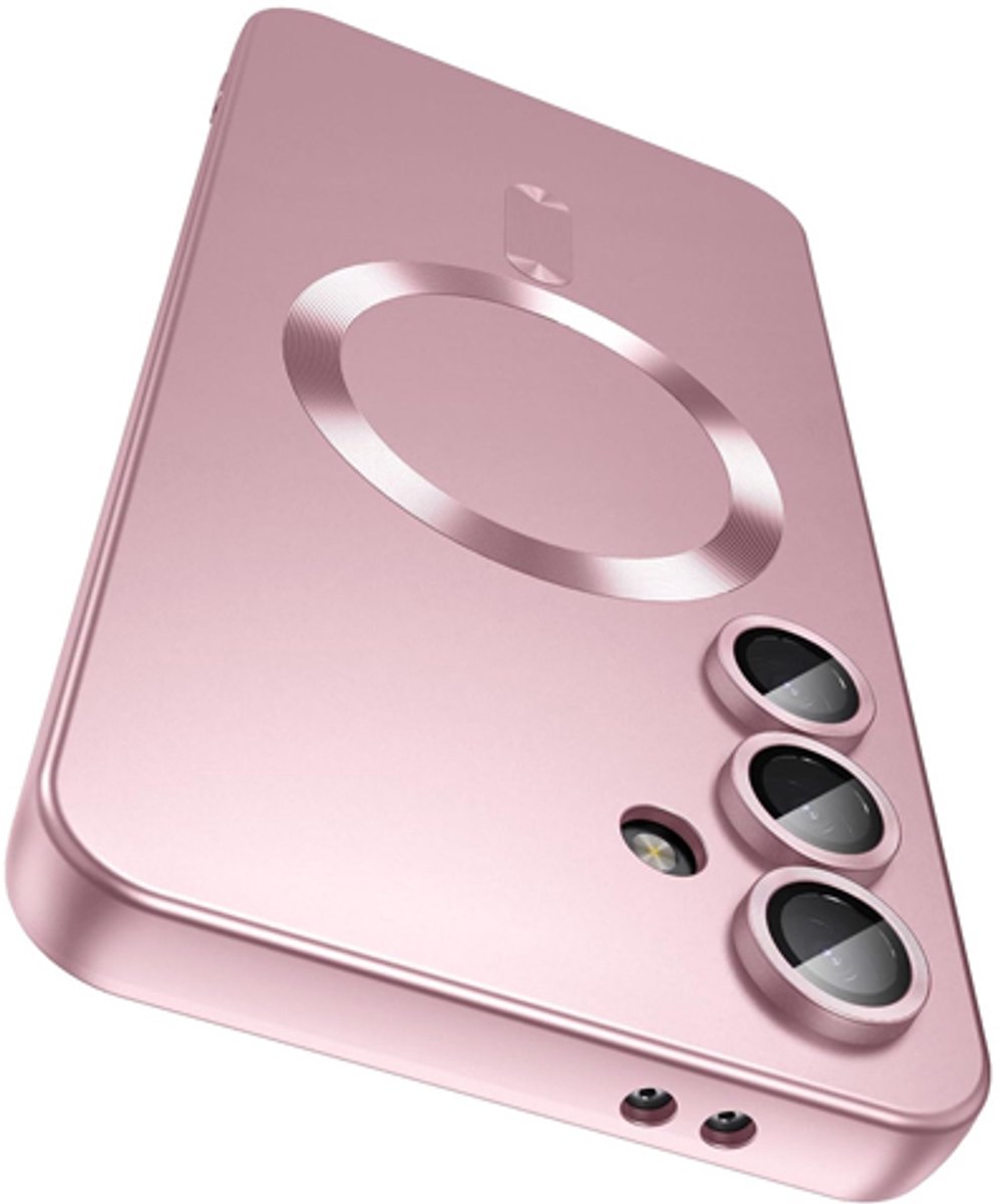 Geschikt voor Samsung A35 Matte Hoesje - Zwart - Camera Lens Bescherming - Back Cover - TPU