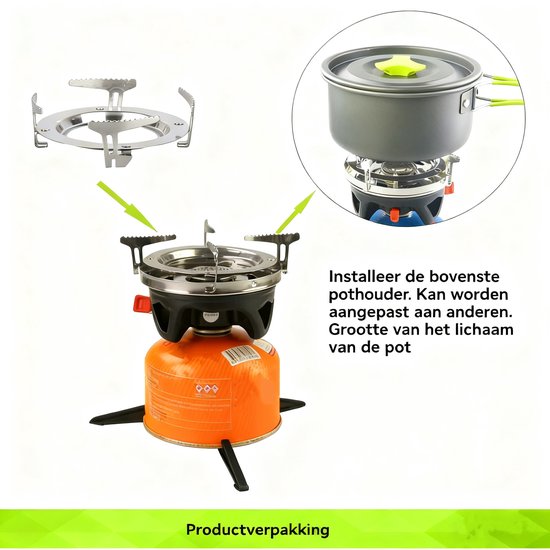 Campingkooksets-Camping koken apparatuur - All-in-one camping keukengerei - Outdoor koken gerei 900ml - Camping en reizen - Outdoor koken water fornuis - Picnic - Wandelen - Camping - Wandelen - Opslagzakken van Lixada — afbeelding 3