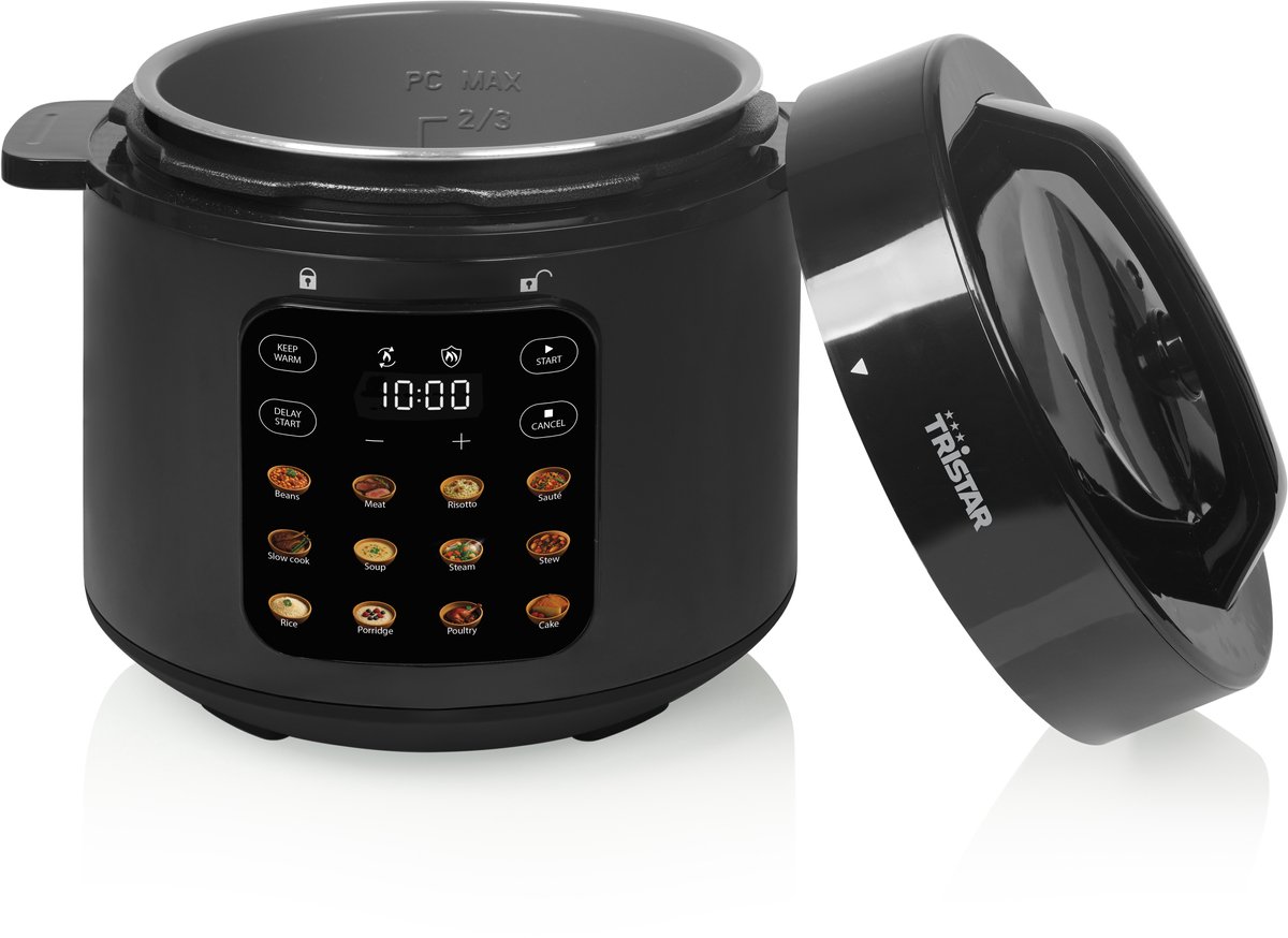 Tristar RK-6160 - Rijstkoker met stomer - Multicooker - 6L - Snelkookpan - 1000W - Zwart – foto 8