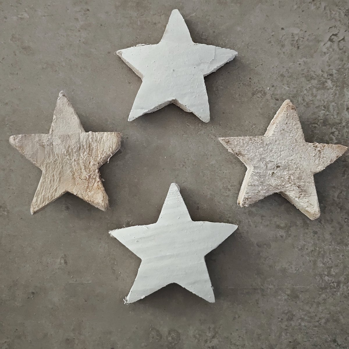 Coconut Star 10 Cm White 50 pcs - kerstdecoratie voor binnen - kerst - stukjes - decoratie - kerstster - kokos - coco - ster