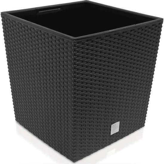 Bloempot steen motief antraciet 60 cm H 52 cm kopen