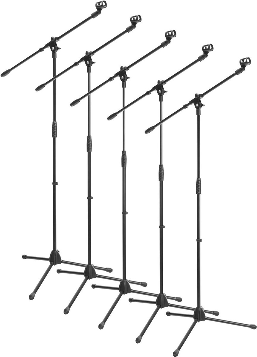 Set van 5 Microfoonstatieven met Verstelbare Arm en Kabelklemmen