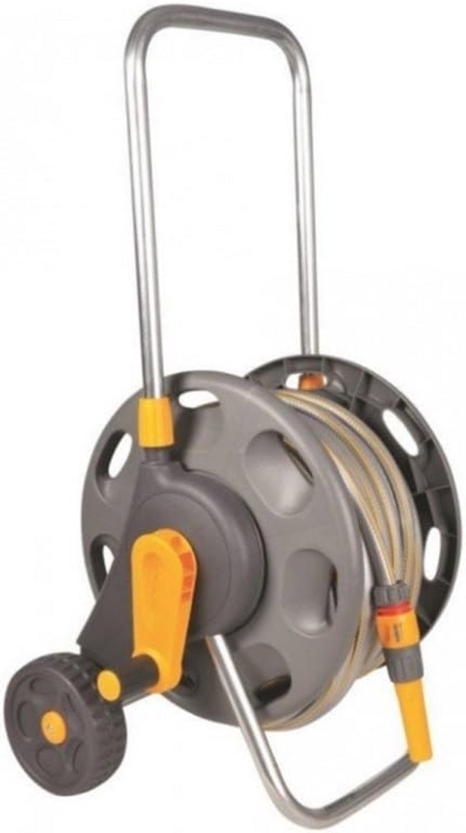 Slangwagen met 30 m slang - Grijs - 39 x 30 x 40 cm
