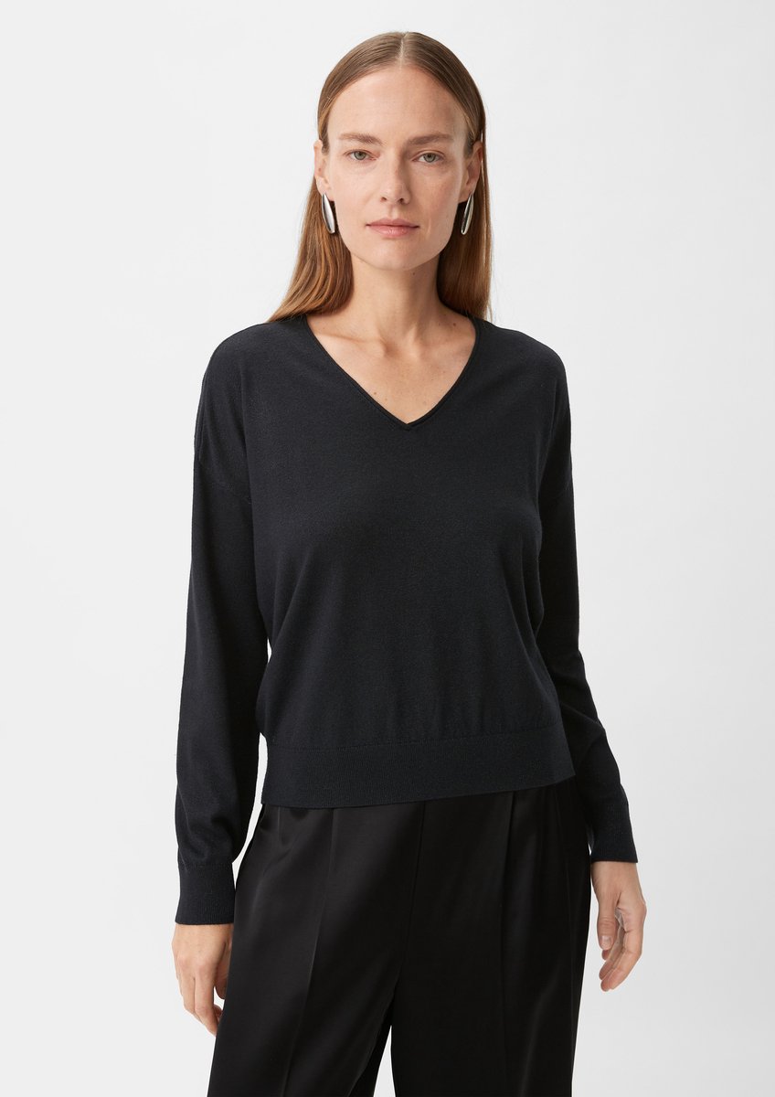 COMMA - Pull - Maat S - Vrouwen - 9999 GREY/BLACK -