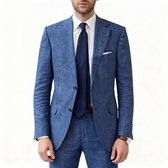 Aansluitende Heren Blazer - Colbert - Blauw - Jasje - Zakelijk - Maat L